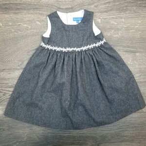 Bout'chou Wool blend baby girl dress grey 12 month